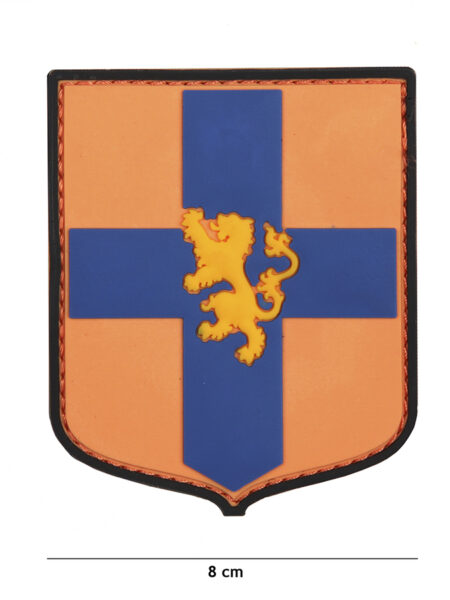 PATCH PVC NEDERLANDSE LEEUW op ORANJE SCHILD