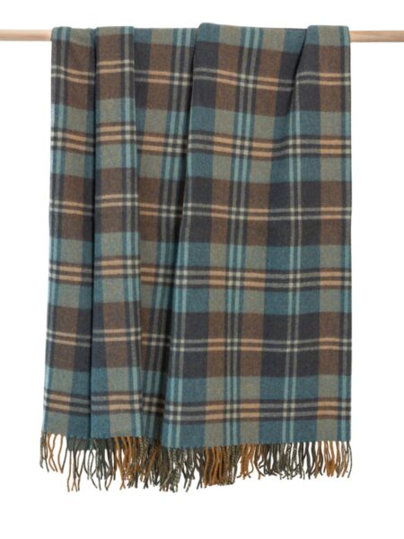LAMSWOLLEN PLAID 609 DENIM KINGFISHER
