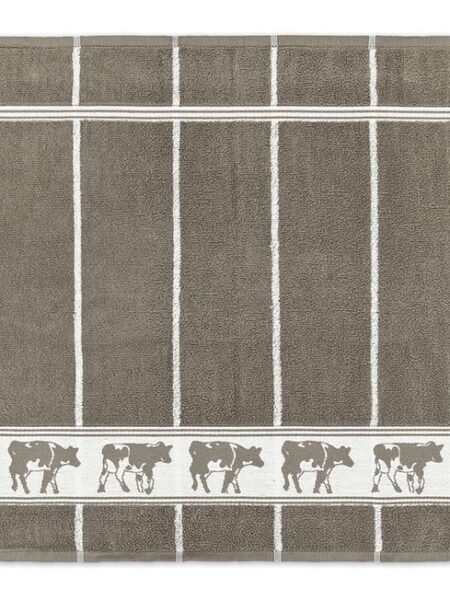 KEUKENDOEK ZWART BONT 50X55