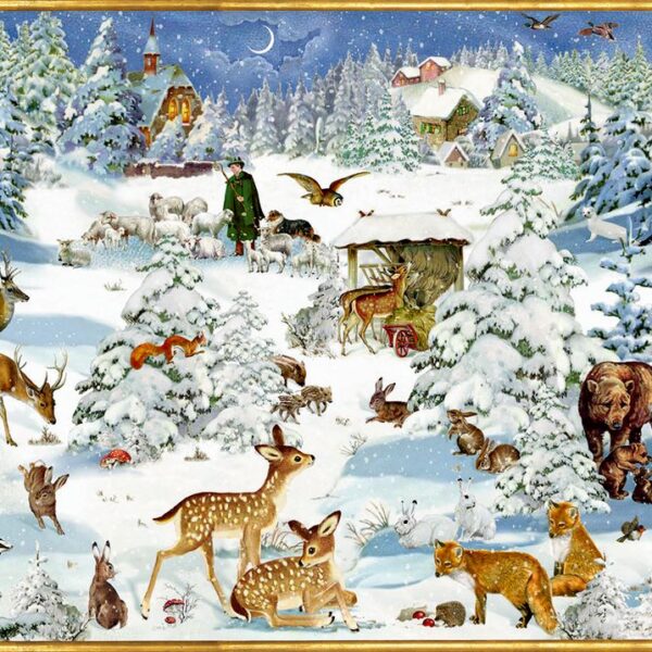PUZZEL DIEREN IN DE SNEEUW