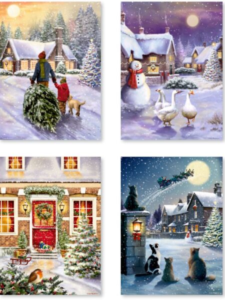 ADVENTSKALENDER WENSKAART KERSTSTRAAT