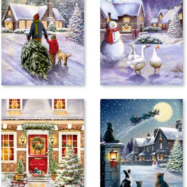 ADVENTSKALENDER WENSKAART KERSTSTRAAT