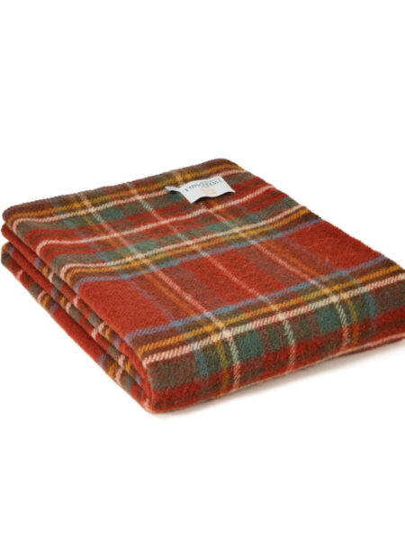 WOLLEN PLAID ANTIQUE ROYAL STEWART TARTAN